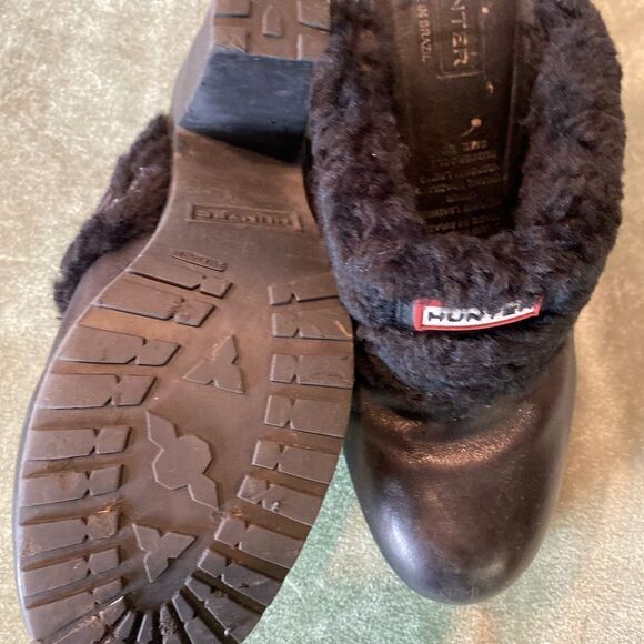 #514 HUNTER Sherpa Rubber Heeled Mules - Picture 10 of 12